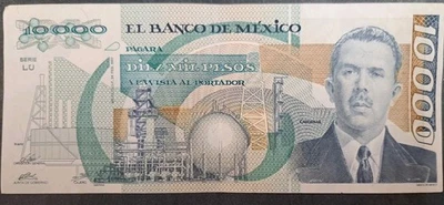 1987 Mexico 10000 Pesos P90a1, Serie LU E6945379. - Image 1 of 3
