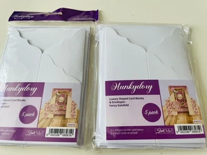 2packs of hunkydory luxury shaped cards & envelopes fancy gate fold - Bild 1 von 2