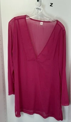 Encubrimiento de natación Tropical Escape rosa cuello en V talla grande Foto 1 de 3