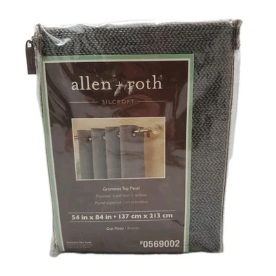 Cortina de panel superior Allen + Roth Light Filter Gormmetal 54"x84" Gunmetal #0569002 Foto 1 de 4