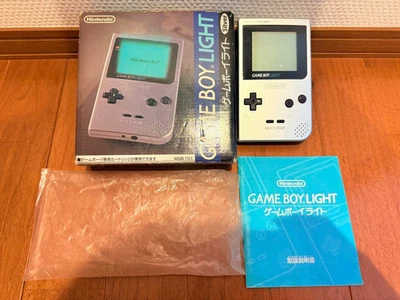Nintendo Game Boy Light Silver Handheld Console w/ Box & Manual Japan Tested - Image 1 of 4