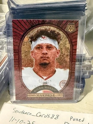 🔥 Patrick Mahomes 2025 *SOLO PERSECUCIÓN* ¡Paquete Micro Mosaic Chase! LEER ANUNCIO! 🔥 Foto 1 de 3