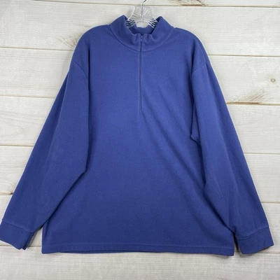 Suéter Pullover Sahalie Mujer XL Azul 1/4 Cremallera Suave Polar Ligero Exterior Foto 1 de 4