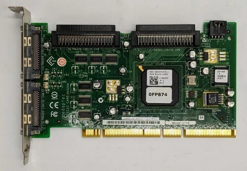 Dell PCI-X Ultra320 Dual Channel SCSI Network RAID Controller Card- FP874 - Image 1 of 1