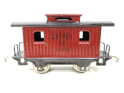 Lionel 801 Caboose 4W granate, negro Wabash 4890 preguerra calibre O X7395 Foto 1 de 4
