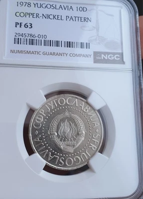 Yugoslavia 10 Dinara 1978 PF63 patrón NGC Foto 1 de 2