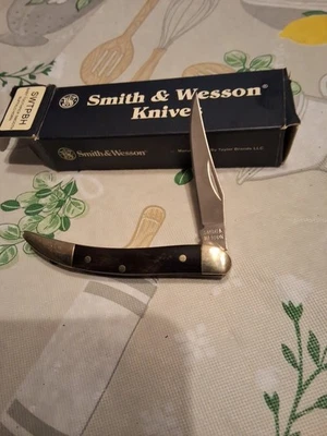 Palillo de dientes para bebé SWTPBH cuerno de búfalo liso cuchillo Smith & Wesson Foto 1 de 2