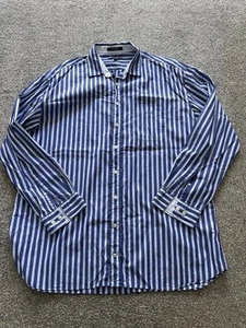 Mens Gant Shirt, Size 2XL, Portofino Poplin, Long Sleeve, Blue, Stripe (S11) - Picture 1 of 7