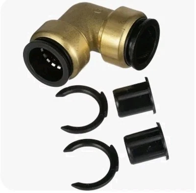 "Lote de 4 vatios LF4717-14CP AquaLock 3/4"" codo de latón empujar para conectar sin plomo" Foto 1 de 4