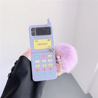 3D Mobile Phone Model Case Fur Bracelet Hard Cover Fr Samsung Galaxy Z Flip 4 3 - Image 1 of 4