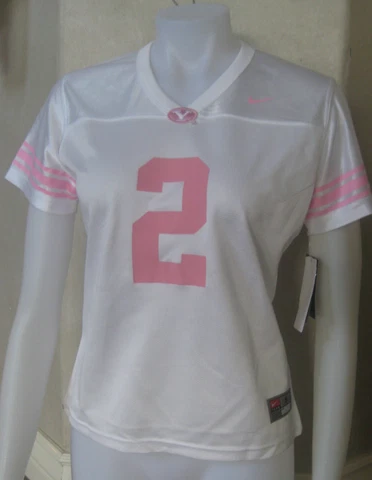 NIKE BYU COUGARS BRIGHAM YOUNG JERSEY WOMENS S SMALL SM (4-6) #2 PINK NEW NWT Cover