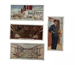 Set Of 4 Mars Bars Cards, Queen Mary, Swimming Pool, Map Panel, Siredgar Britten - Picture 1 of 6