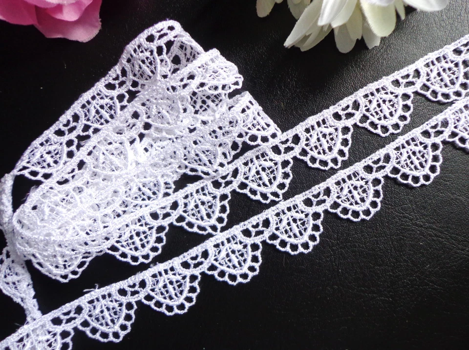 Venise Lace, 3/4 inch wide  white color  selling by the yard - Image 1 of 1