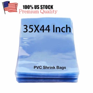 35" X 44" Clear Heat Shrink Wrap Bags PVC Film Gift Bottle Candle Packing Basket - Picture 1 of 6