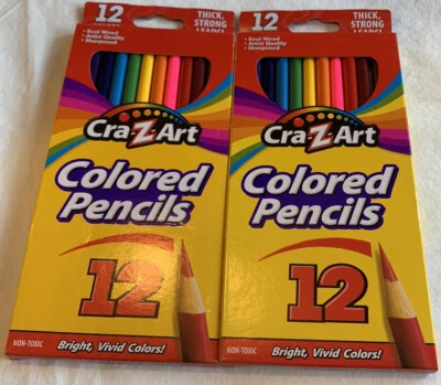 Cra-Z-Art Colored Pencils Bright Colors! Non Toxic!Artist Quality Sets Of 2 NEW - Image 1 of 2