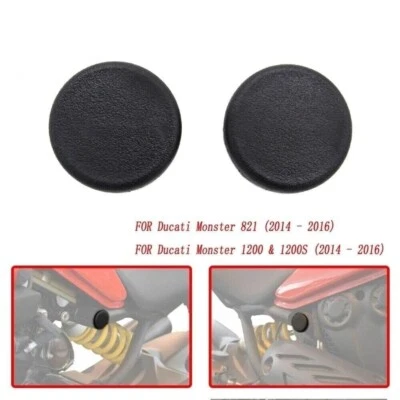 Cubierta de orificio de marco de tapa de extremo de marco de 2 piezas para Ducati Monster 821/1200/1200S 2014-2016 Foto 1 de 4