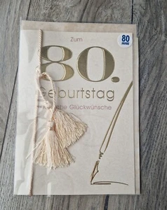 Geburtstagskarte Glückwunschkarte Karte zum 80. Geburtstag DIN A5 - Bild 1 von 1