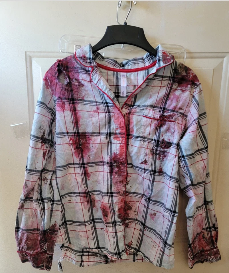 手绘僵尸睡眠衬衫 TWD 服装尺寸 M 独品 升级 — 第 1/2 张图片