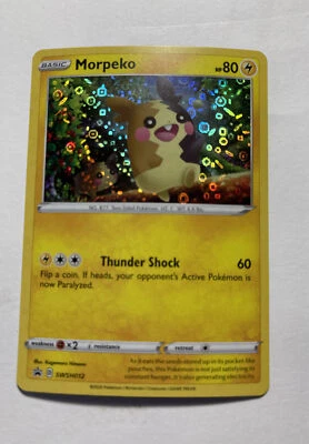 Pokemon TCG Morpeko Promo Card SWSH012 Sword & Shield Black Star Holo - Image 1 of 4