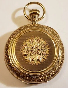 Elgin 8 size 13J (1885) 14K. Rose cut diamond Solid Gold multi-color heavy H/C - Picture 1 of 12