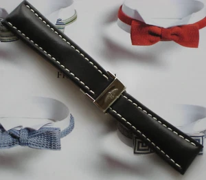 GENUINE BREITLING WATCH BAND & STEEL DEPLOYMENT BUCKLE CLASP 24-20 mm A20D.1 NEW - Picture 1 of 24