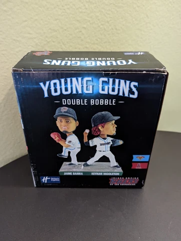 Inland Empire 66ERS Young Guns Jaime Barria &Keynan Middleton Double Bobblehead Cover