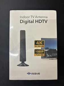 Wave Max Indoor TV Antenna 4K Ultra HD Signal Booster Digital HDTV-Sealed! - Picture 1 of 3