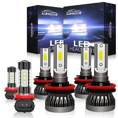 For Nissan Sentra 2013-2019 6x 6000K LED Headlight High-Low Fog Light Bulbs Kit - Image 1 of 4