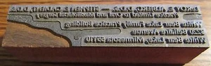 Albjerg & Cadient D.D.S. White Bear Lake, MN Wooden Printing Block - Minnesota - Picture 1 of 2