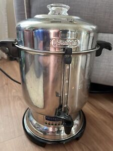 Delonghi Deluxe Commercial Stainles Steel Percolator Coffee Urn 50 Cups DCU50T