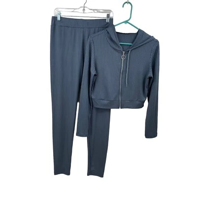 Sudadera con capucha corta Leisure para mujer talla grande manga larga sin cordón Foto 1 de 4