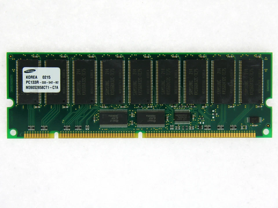 M390S2858CT1-C7A 1GB 133MHz PC133 ECC Registered CL3 3.3V 168-Pin DIMM NEW - Image 1 of 1