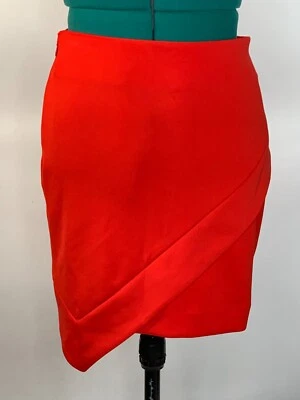 Falda mujer Express talla 4 roja asimétrica imitación envoltura Foto 1 de 4