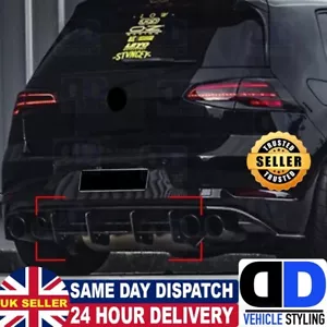 VW Golf Mk7.5 R 2016-2020 Gloss Black Rear Blade Style Diffuser Spoiler Body Kit - Picture 1 of 2