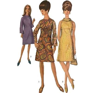 Patrón Vintage Años 60 - Vestido Línea A de una Pieza - Busto = 36"" (91,4 cm) - Imagen 1 de 3