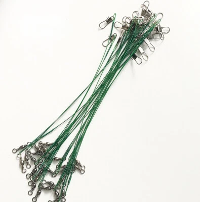 Лидеры для лески из нержавеющей стали с защелкой поворотные 10-30 см 100 шт. - Изображение 1 из 4