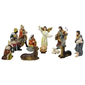 Nativity Set of 11 Figurines Nativity Scene Resin Figurines Nativity Sets for... - Picture 1 of 6