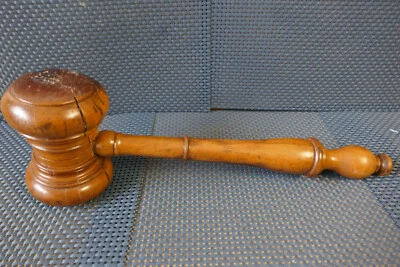 ancien casse sucre maillet marteau buis tourne fer art populaire  - Photo 1/4