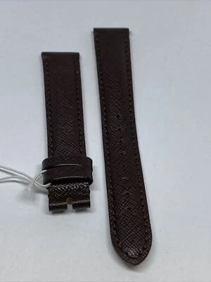 Michele MS16AA060200 Women's Genuine Brown Leather 16mm Watch Band No Clasp WK88 - Image 1 of 4