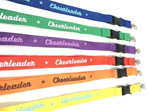Cheerleader Schlüsselanhänger Schlüsselband Glitzer Aufdruck versch. Farben - Bild 1 von 10
