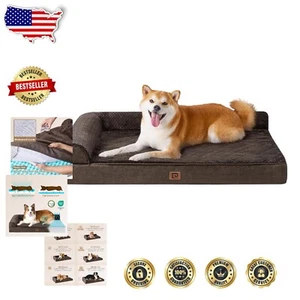 Large Water-Resistant Dog Bed with Washable Cover - Orthopedic Support, 36x27x6 - Picture 1 of 11