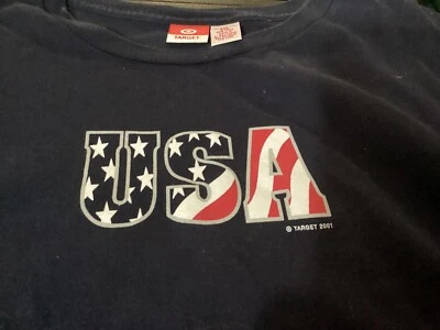 Target 2001 Patriotic USA Blue Colorful Tee Shirt Size XXL S/S - Image 1 of 3