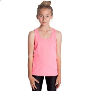 NEW American Apparel NEON PINK Lot 7 Tank Top Cotton Blend SPRING BREAK Youth - Picture 1 of 4