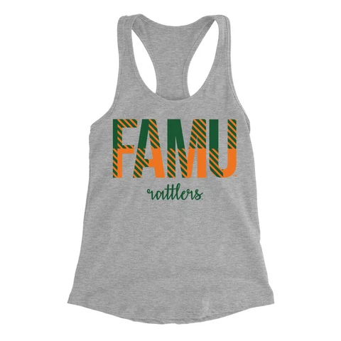 Venley Official NCAA Florida A&M FAMU Rattlers Women's Racerback Tank Top Cover
