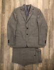 Etro Milano 2 Piece Suit Us 44R Italy 54R Wool Grey Pinstripe Made In Italy