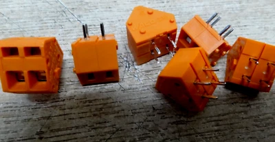 100 x Wago 2 way push fit pcb terminal blocks 236-402 5mm 15A job lot 5mm pitch - Image 1 of 4