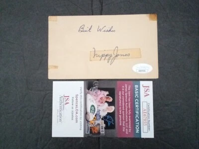 Nippy Jones Signed Vintage Government Postcard JSA COA Braves -1 # - Image 1 of 2