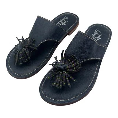 Sandalias Patricia Nash Franca Borla Cuero Tooled Azul Talla 6.5 Foto 1 de 4