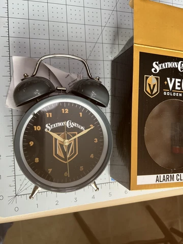 NEW Vegas Golden Knights NHL Hockey Station Casinos Alarm Clock- Complete Cover