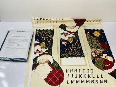 New Santa Town Thimbleberries Stockings Kit Complete Keepsake Quilting - Image 1 of 4
